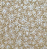 R255312-192 WINTERLY WONDERFUL BEIGE SNOWFLAKES