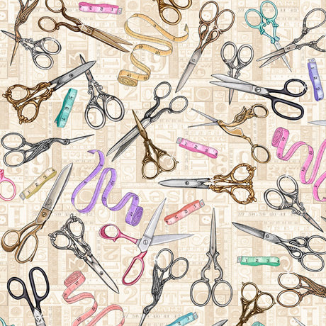 TAILOR MADE 27338-E VINTAGE SCISSORS TAUPE