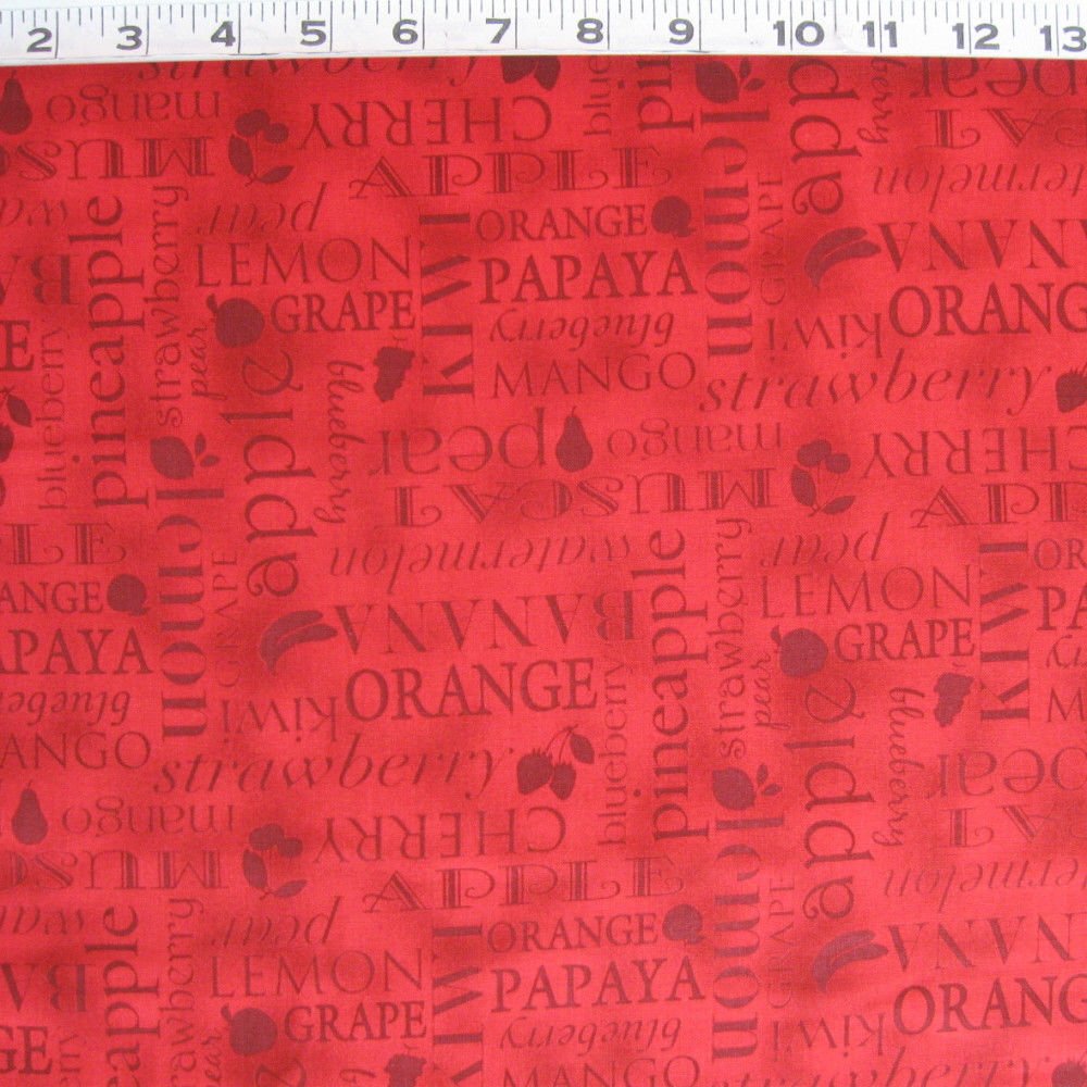 FARMER'S MARKET 1287-3 RED FOOD WORDS