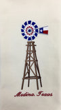 WINDMILL EMBROIDERED TEA TOWEL