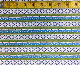 TANGIER BLUE & GREEN X STRIPE