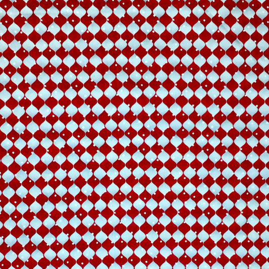 HOLIDAY CHEER 9688-98 RED & GREY HARLEQUIN CHECK