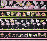 692-331 FLAMINGO BORDER PRINT