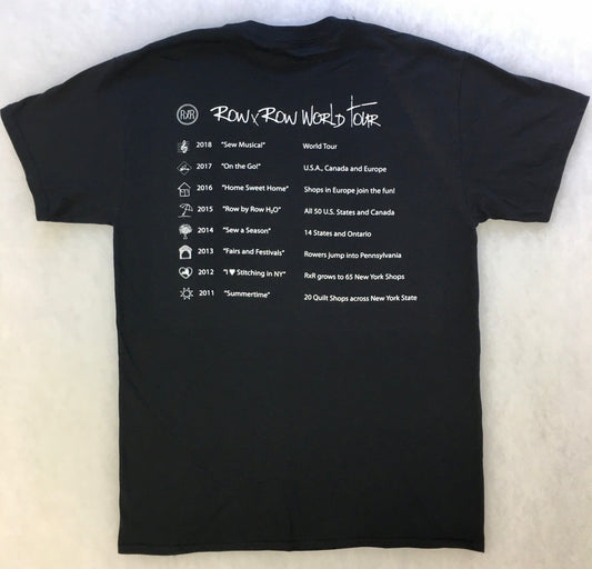 ROW BY ROW SEW MUSICAL TEE SHIRT L