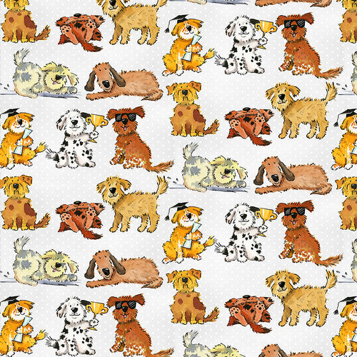 COMFY FLANNEL N-1021-90 DOGS GREY