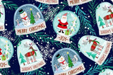 DIGITAL CUDDLE SNOW GLOBES NAVY