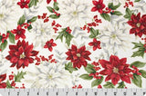DIGITAL CUDDLE RED/WHITE POINSETTIA NATURAL/GOLD