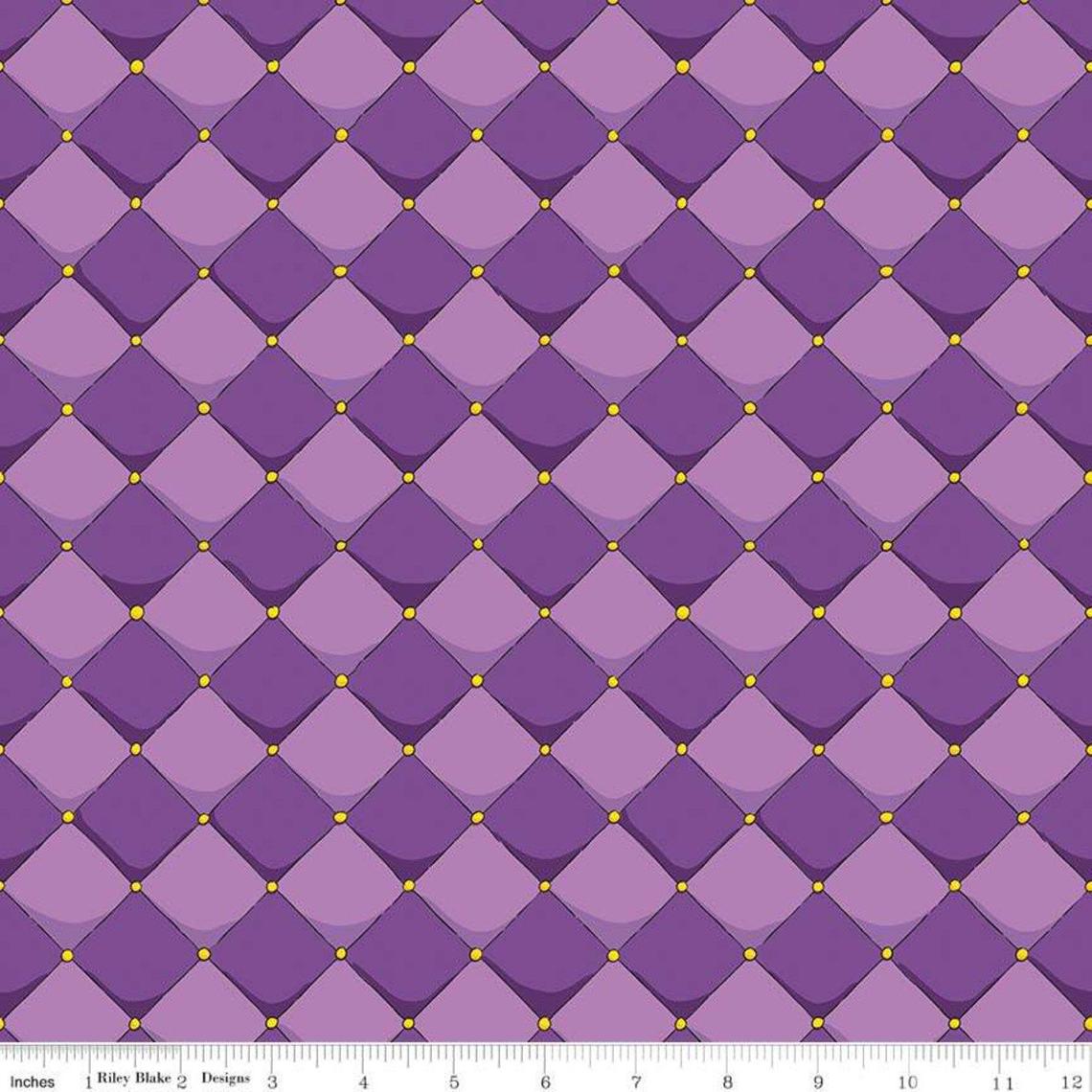 DRAGONS CHECKERED PURPLE C7665-PURPLE