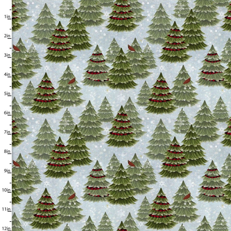 JINGLE ALL THE WAY - CHRISTMAS TREES BLUE