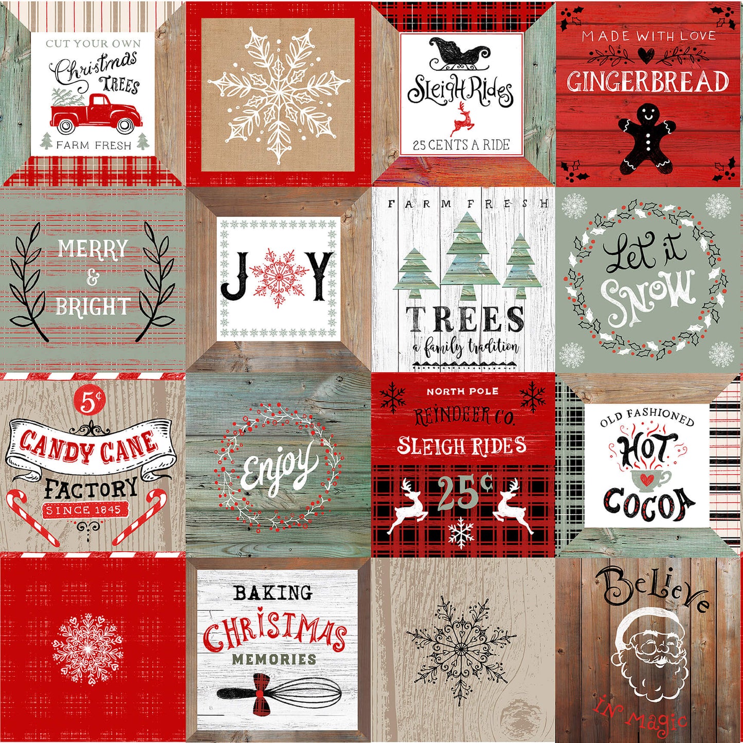 CHRISTMAS MEMORIES 5263-81 BLOCKS PANEL