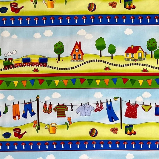 YOUR LITTLE WORLD 4507-380 BLOCKS BORDER PRINT
