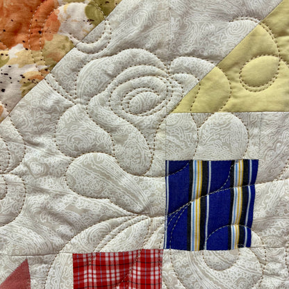 mix of quilting cotton and dress shirts (memory quilt)