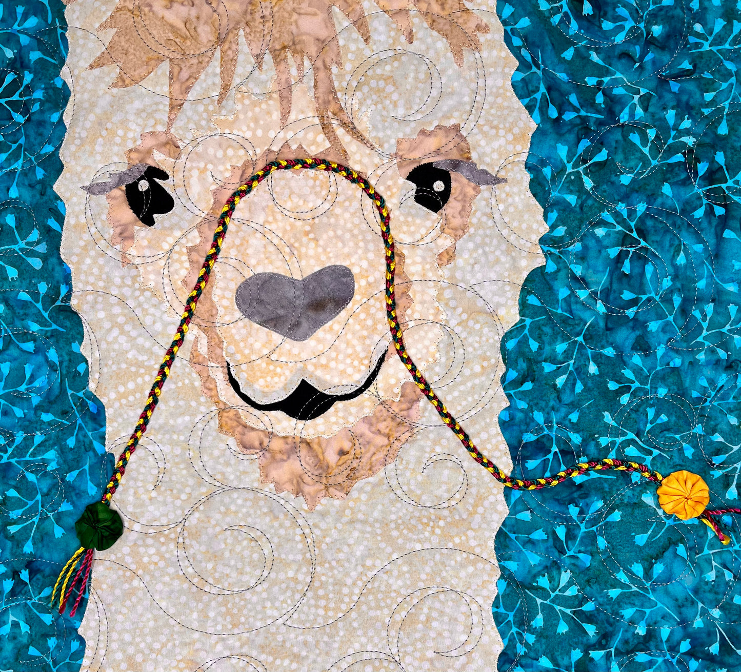 quilted over applique'