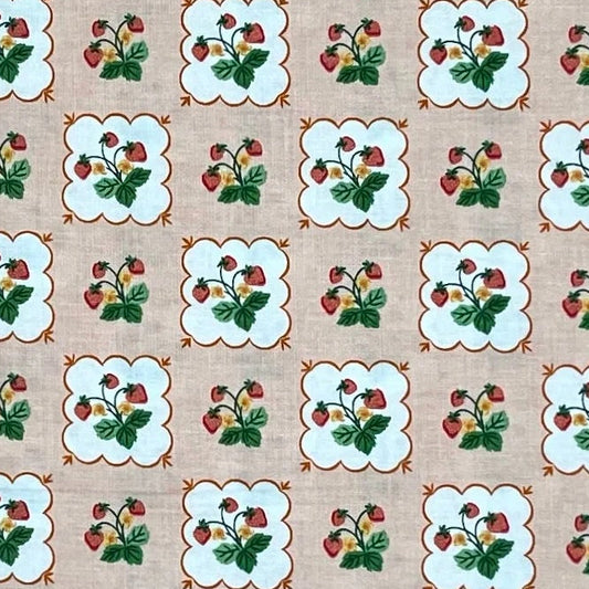 SUMMER STRAWBERRY PICNIC 30'S PRINT