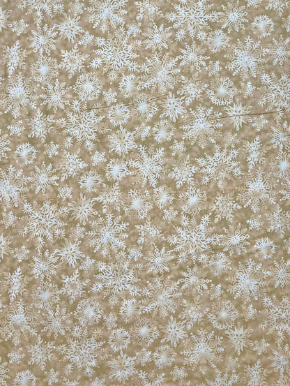 R255312-192 WINTERLY WONDERFUL BEIGE SNOWFLAKES