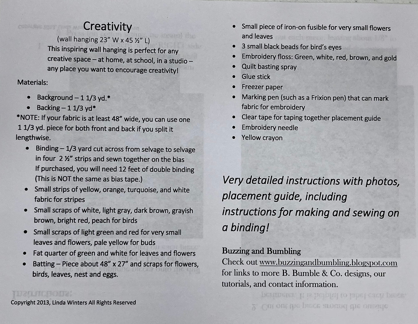 CREATIVITY PATTERN
