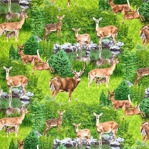 NORTH AMERICAN WILDLIFE DEER 213 GREEN