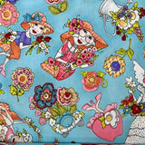 BLOSSOM TOSSED TURQUOISE 69-167 LORALIE DESIGNS