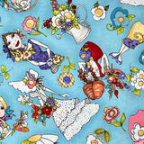 BLOSSOM TOSSED TURQUOISE 69-167 LORALIE DESIGNS