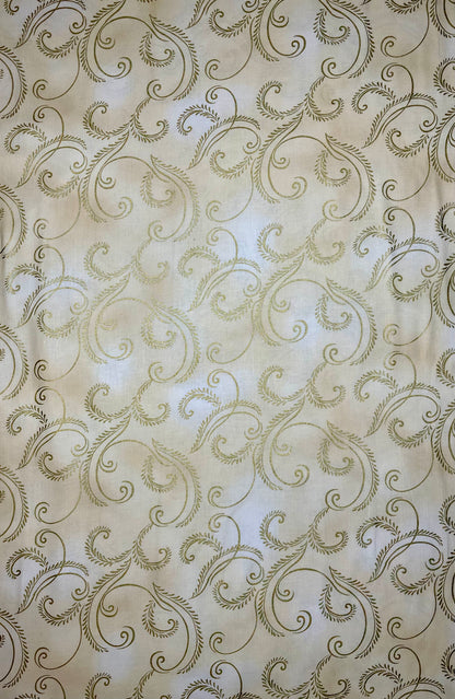 AUTUMN SPLENDOR 8419M METALLIC GOLD SWIRLS