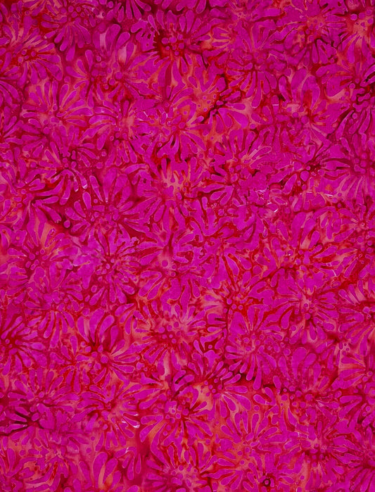 K105-B1 HOT PINK BLOOMING FLOWERS BATIK