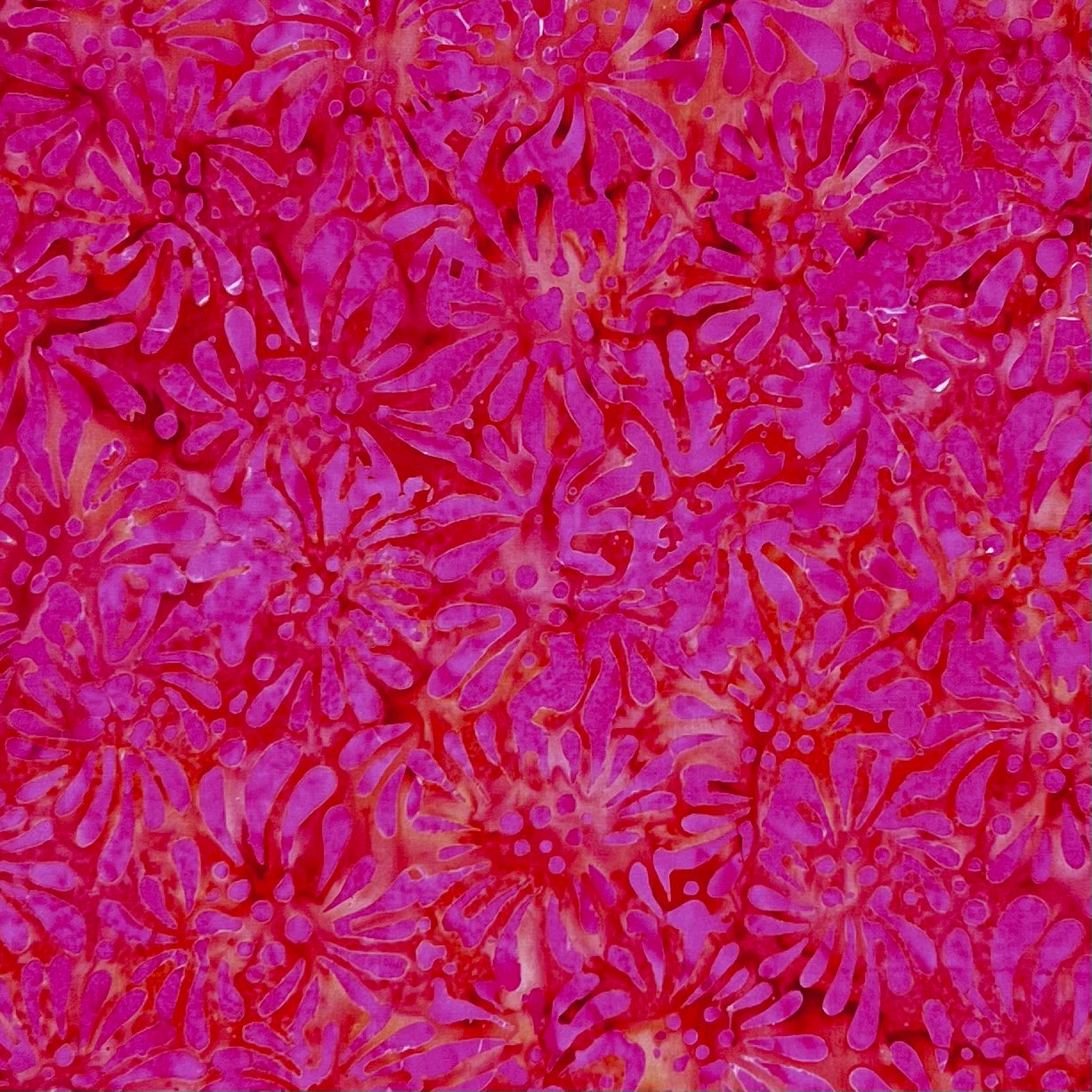 K105-B1 HOT PINK BLOOMING FLOWERS BATIK