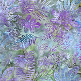 KG02-P1 PURPLE/GREEN LEAF BATIK