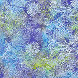 IB103-D1 PURPLE/BLUE JUNGLE LEAVES BATIK