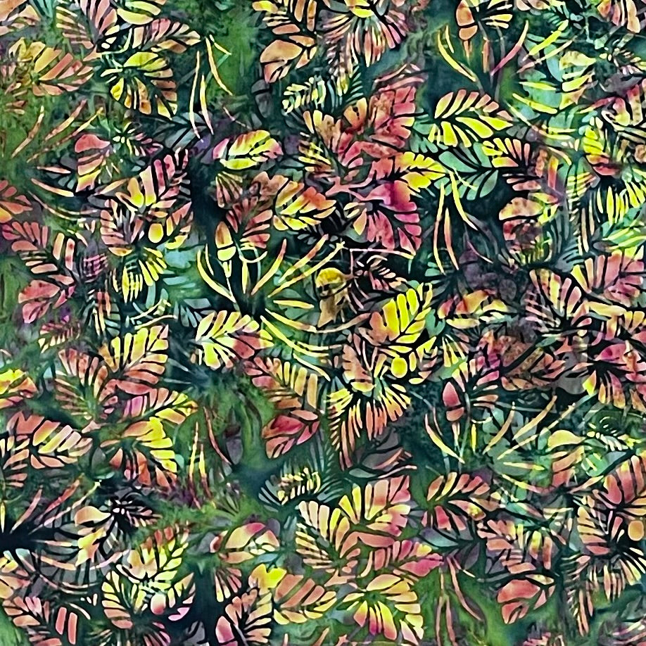 IB108-C1 SUNSET GREEN FOREST BATIK