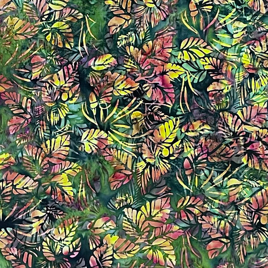 IB108-C1 SUNSET GREEN FOREST BATIK
