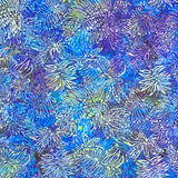 IB103-D2 DARK BLUE JUNGLE LEAVES BATIK