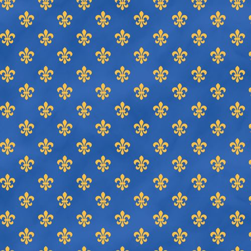 LITTLE KINGS QUEST FLEUR DE LIS DEEP BLUE 20776