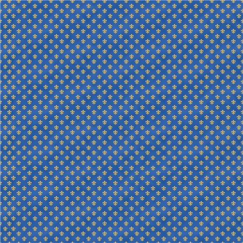LITTLE KINGS QUEST FLEUR DE LIS DEEP BLUE 20776