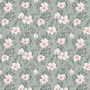 LM11-C83 FLOWERS ON GREY