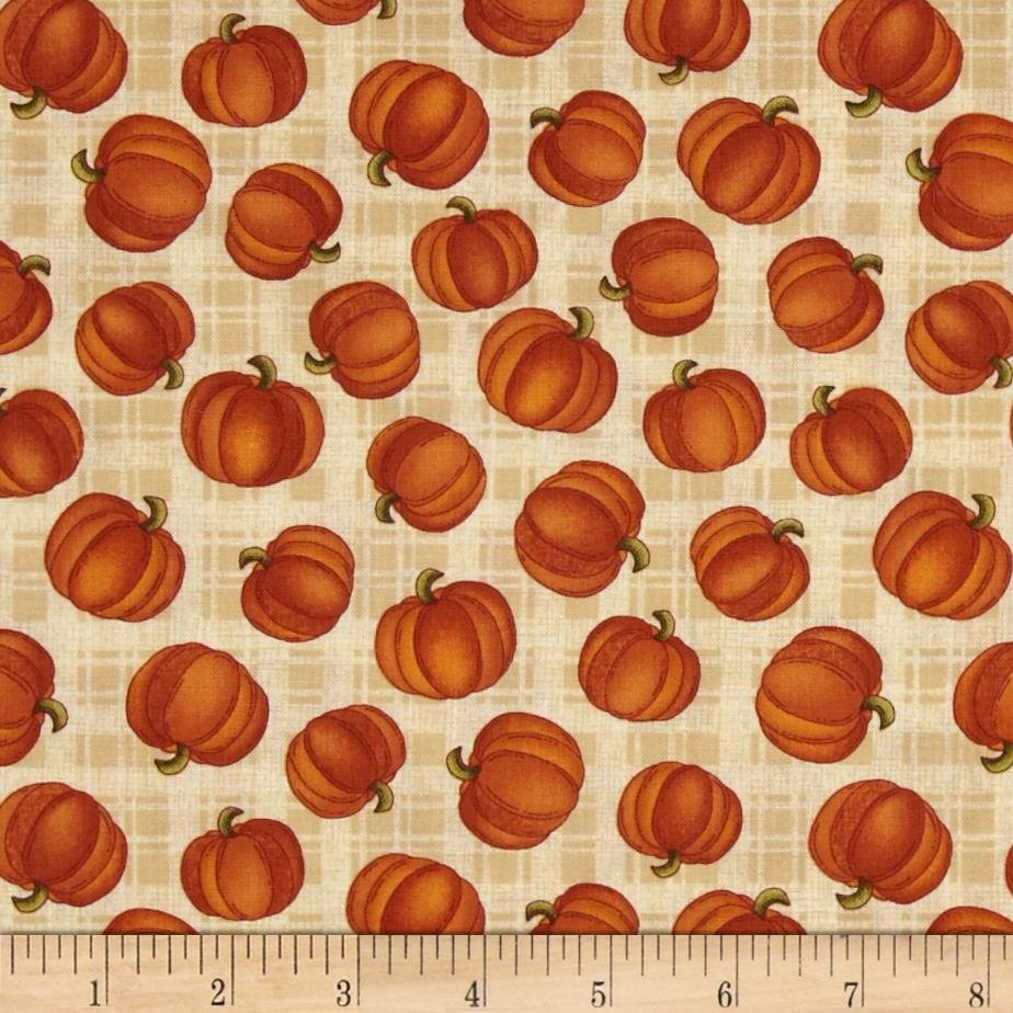 HARVEST SONG PUMPKINS ON PLAID
