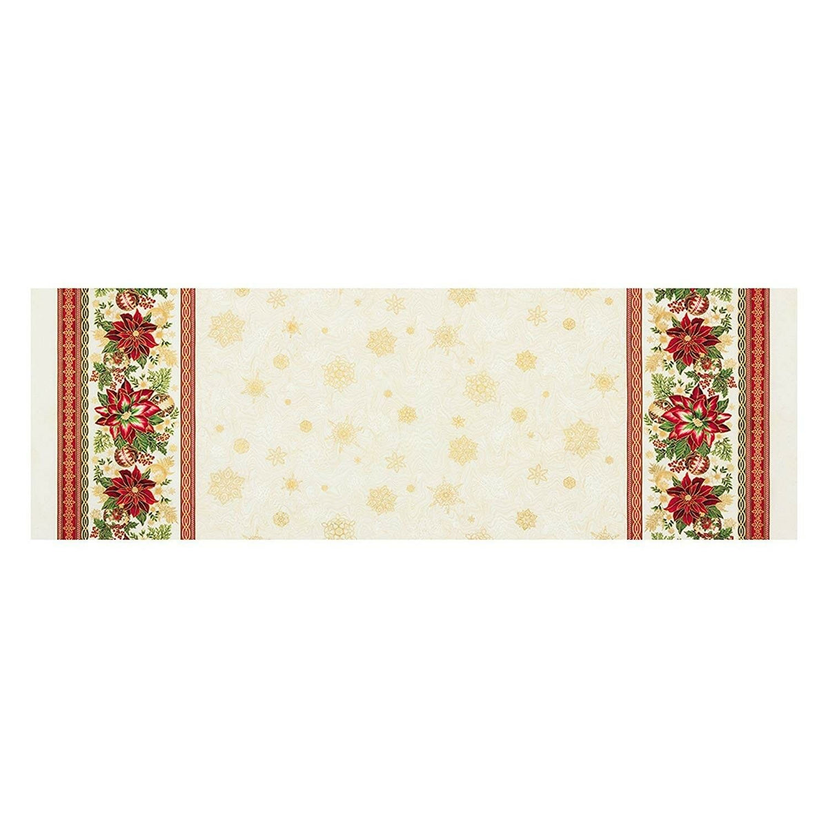 HOLIDAY FLOURISH 11 WIDE 17343-223 GOLD TABLE CLOTH