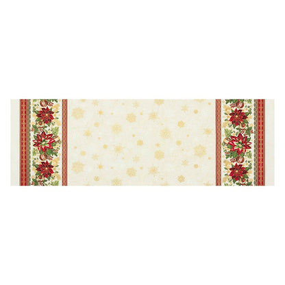 HOLIDAY FLOURISH 11 WIDE 17343-223 GOLD TABLE CLOTH