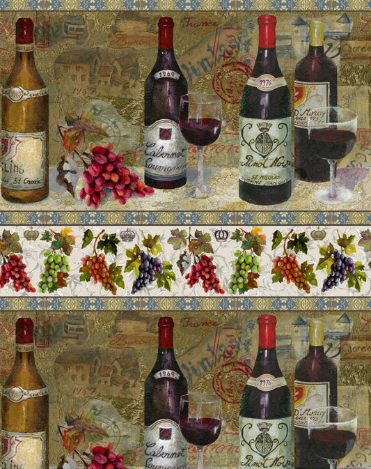 WINE COUNTRY 253-33 BORDER PRINT