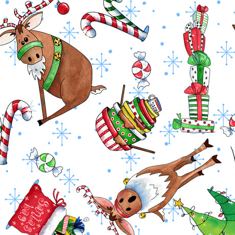 REINDEER ANTICS  27217-Z REINDEER & CHRISTMAS TOSS