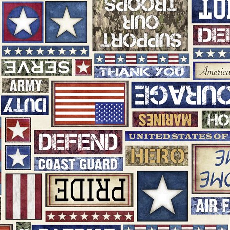 ALL AMERICAN 27617-E PATRIOTIC TEXT