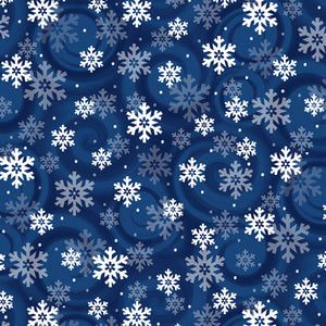 JOLLY OL' SANTA 28815-N BLUE SNOWFLAKES