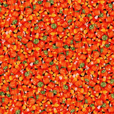3111-001 SPOOKY SNACKS - Candy Carnival - Pumpkin Fabric