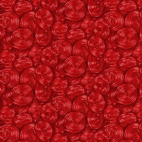 3112-002 SPOOKY SNACKS - Licorice Whirl - Red Fabric