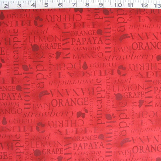 FARMER'S MARKET 1287-3 RED FOOD WORDS