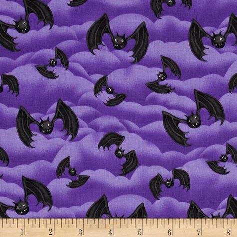 HAPPY HAUNTING BATS PURPLE