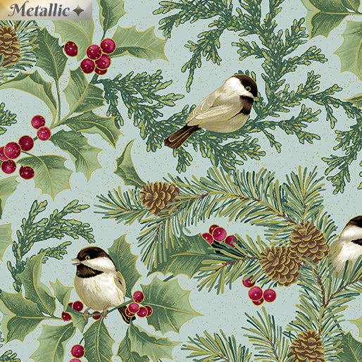 FESTIVE CHICKADEES 4742M-52