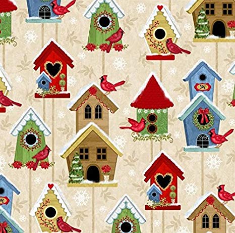 WINTER JOY 3803-44 DECORATED BIRDHOUSES