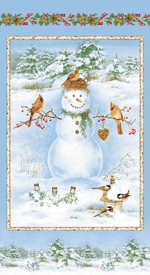 A WINTER SONG 9825P SNOWMAN PANEL