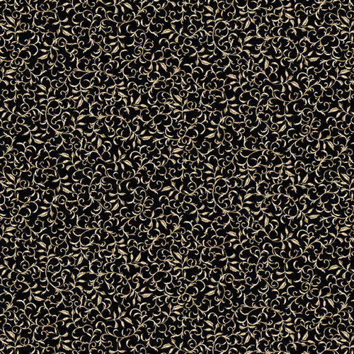 MAGNOLIA MANIA 9847-99 MAGNOLIA BLACK SCROLL