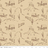 JOHN WAYNE C8572 WESTERN TOILE TAN